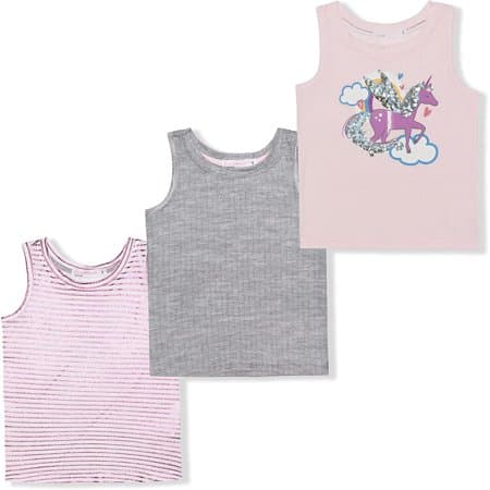12 T Young Hearts Magical Unicorn Girls’ 3 Pack Tank Top for Toddler, Little and