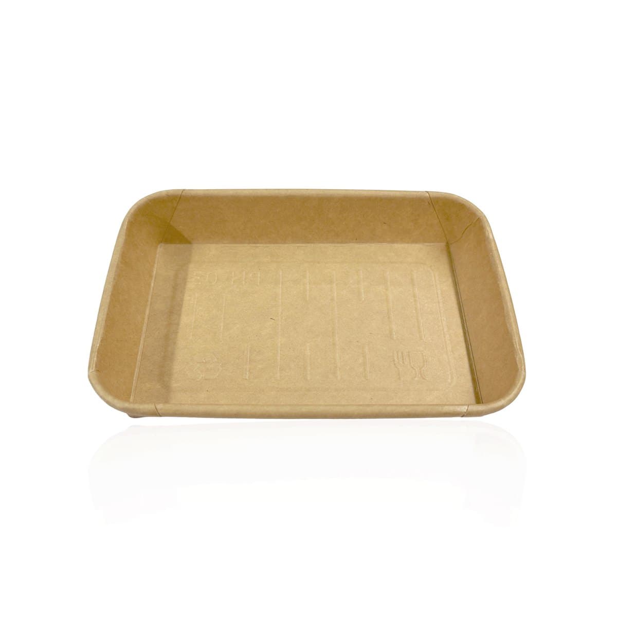 6.50 x 4.53 x 0.96 Kraft Paper Tray thumbnail 3