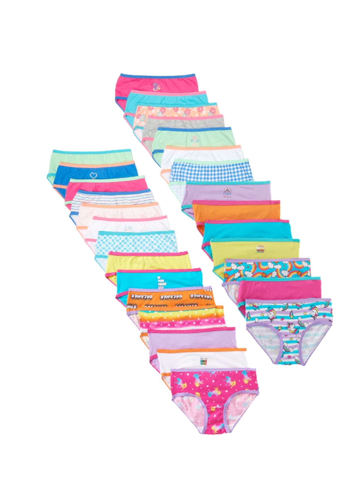 28 PCS Wonder Nation Girls Hipster Cotton Underwear 14-Pack, Sizes 14