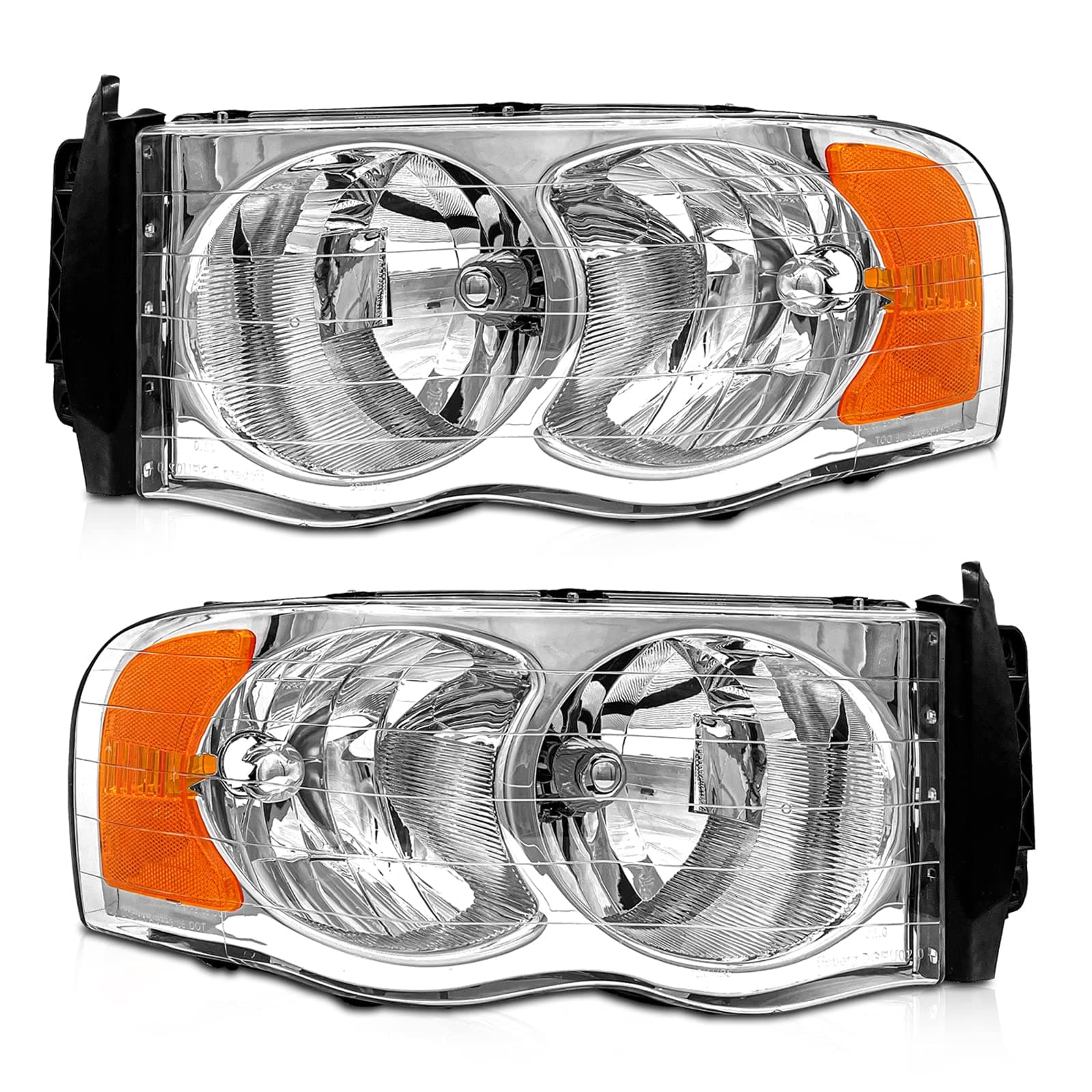 2002–2005 Dodge Ram 1500 / 2500 / 3500 Headlights – Driver & Passenger Side