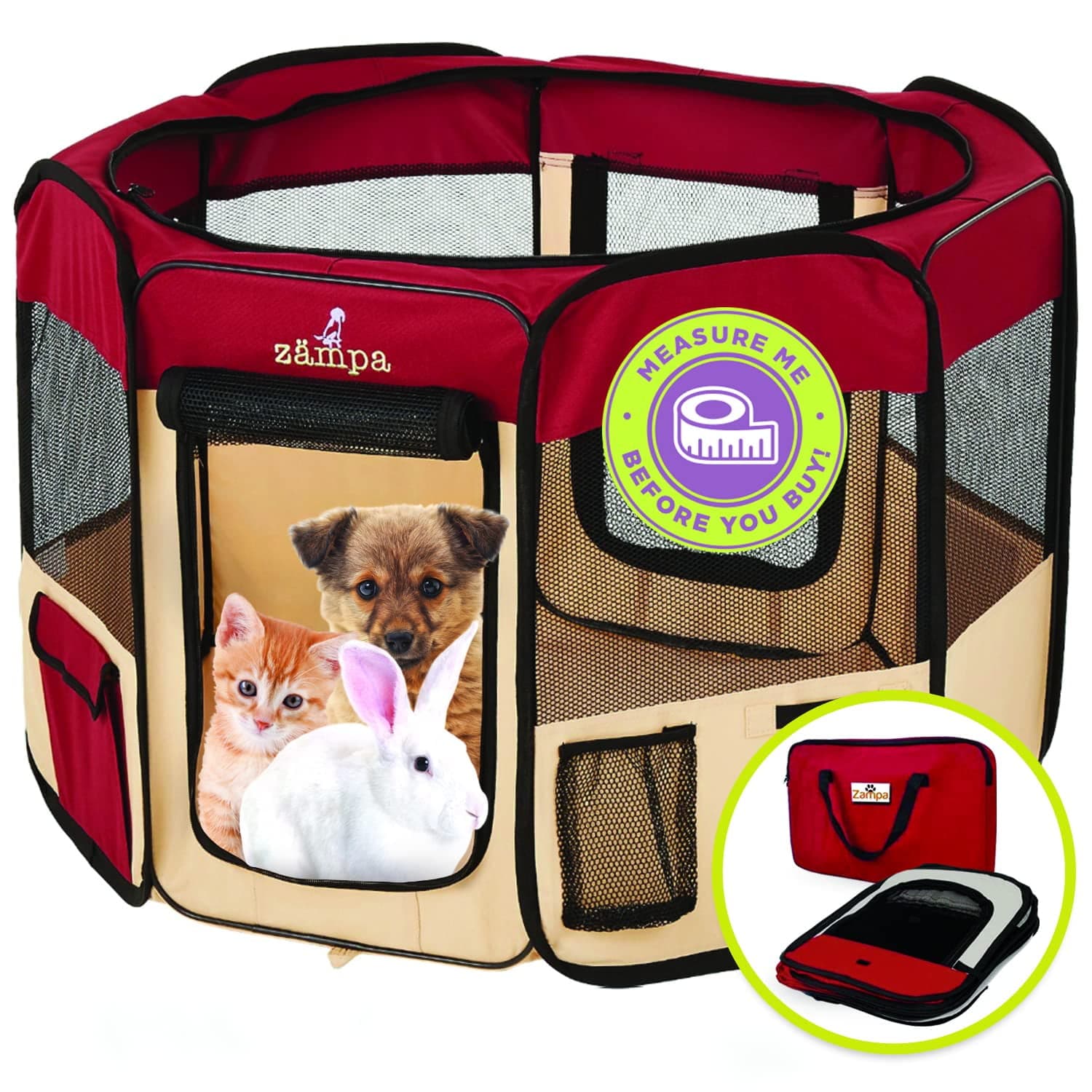 New Zampa Portable Foldable Pet playpen Exercise Pen Carrying Dog Cat 28"