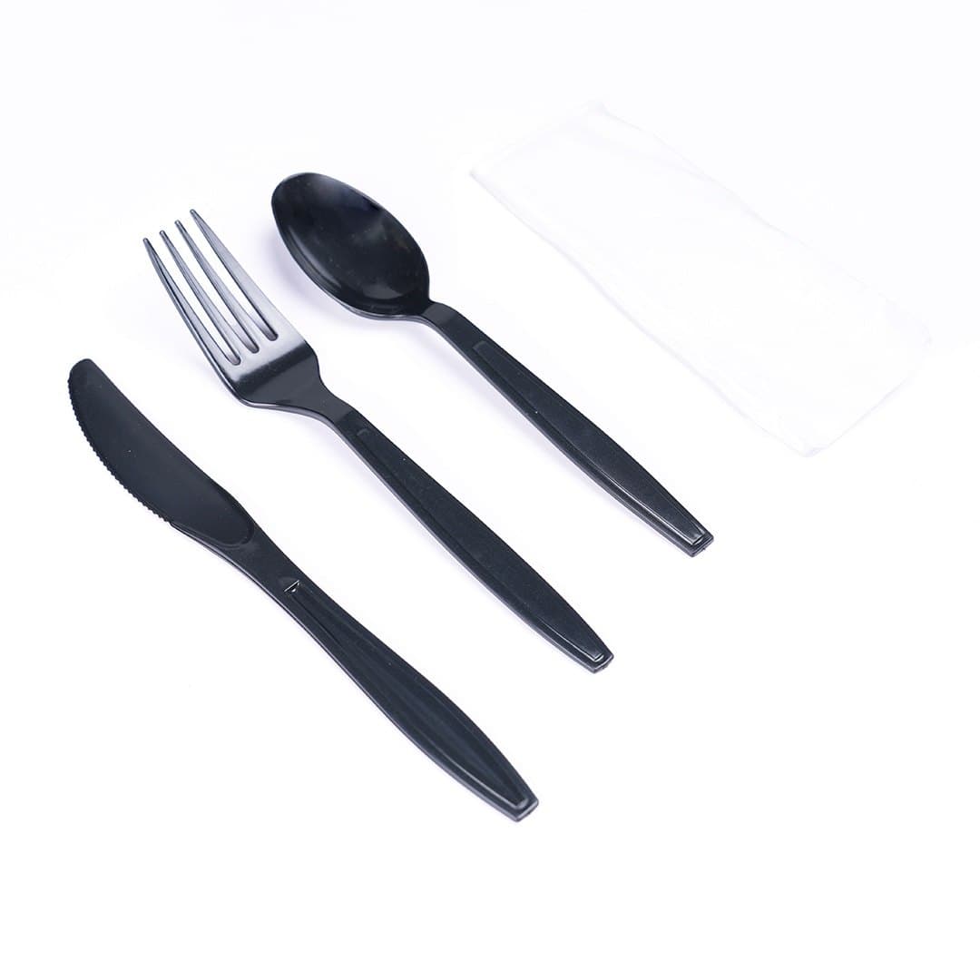 Heavy Weight 3N1 Kit(Knife+Fork+Napkin,1ply,8"x10") thumbnail 3