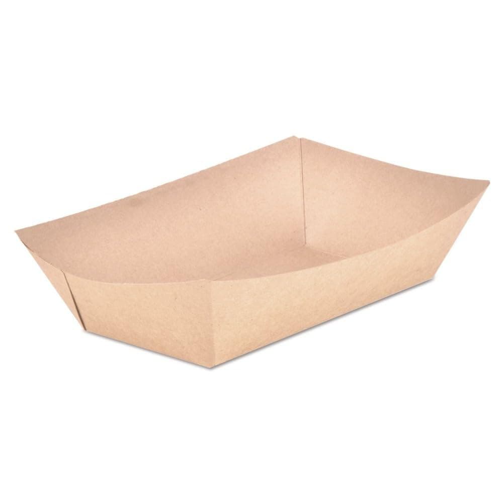 6.71" × 4.72" × 1.65" Kraft rectangle paperboard container 16oz