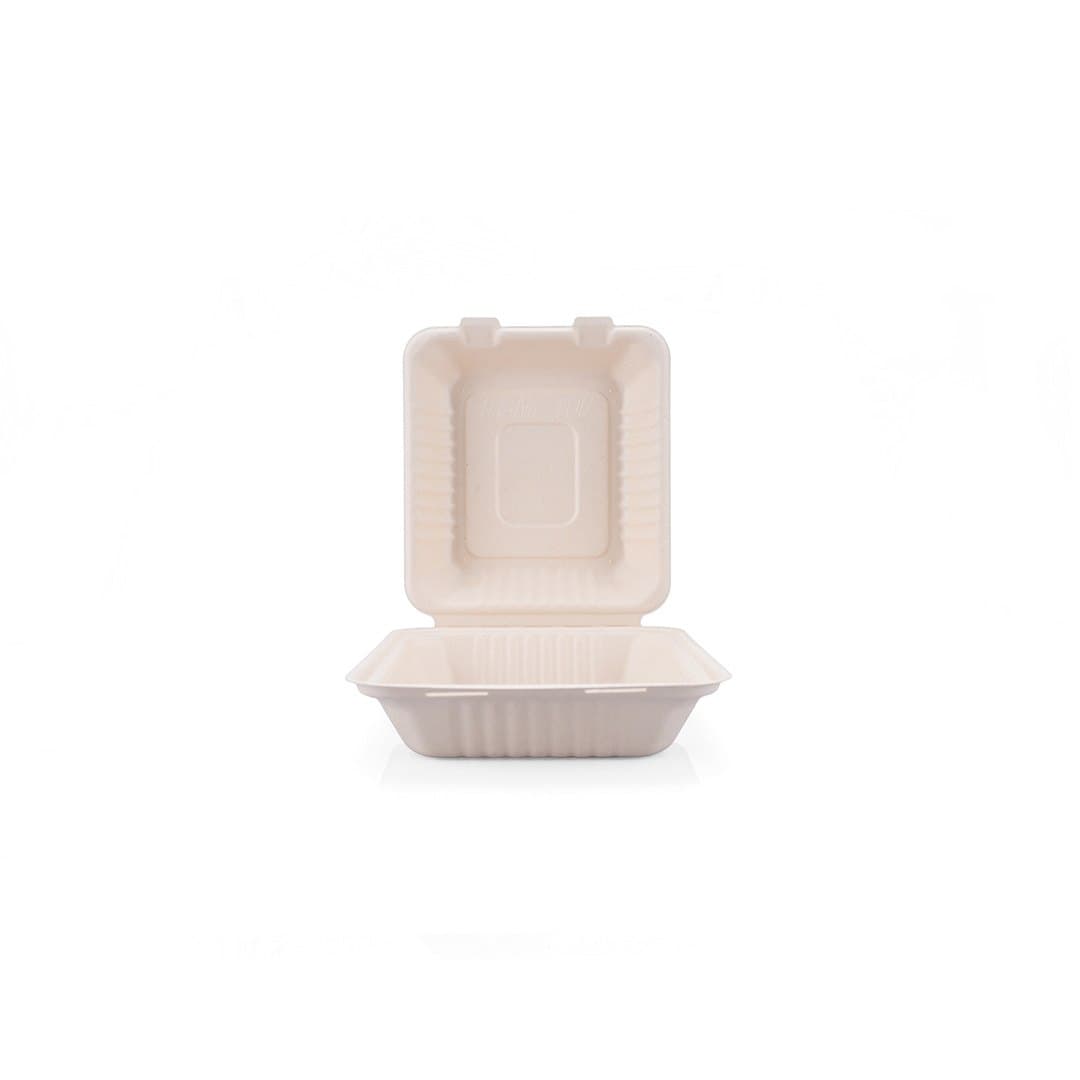 8"x8" Bagasse Clamshell thumbnail 2