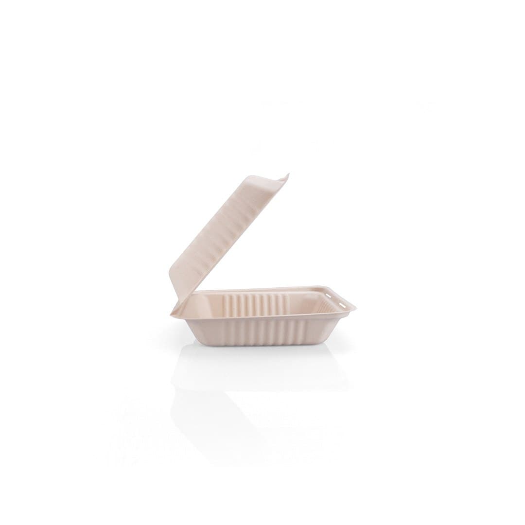 8"x8" Bagasse Clamshell thumbnail 4