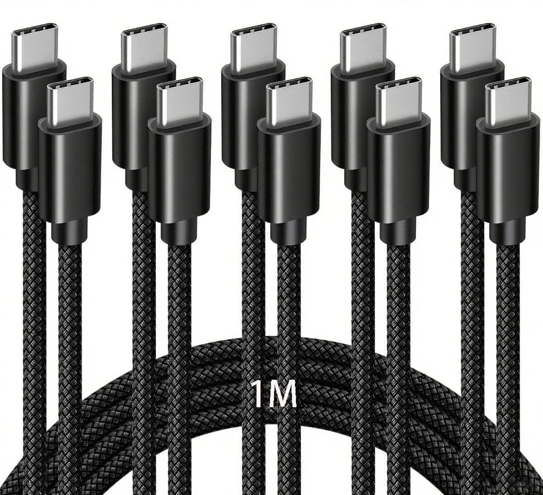 5 PACK USB-C Charging Data Cable