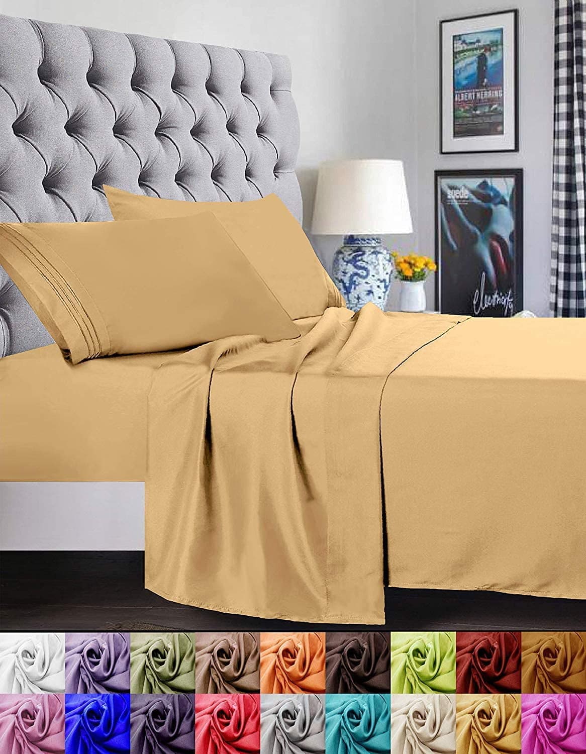 Sheets Twin Size Bed Set - 4 Piece Soft Breathable Luxury Bed Sheet Set