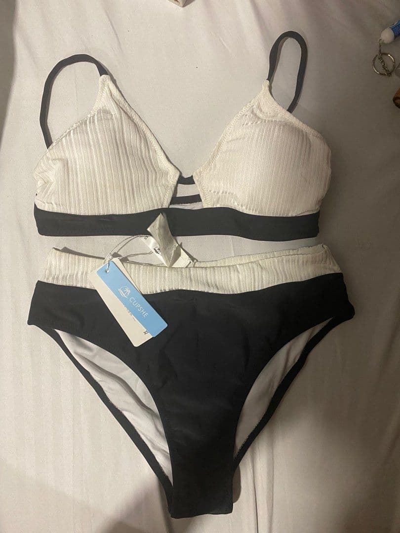 bikini swimsuit black  Size :XS