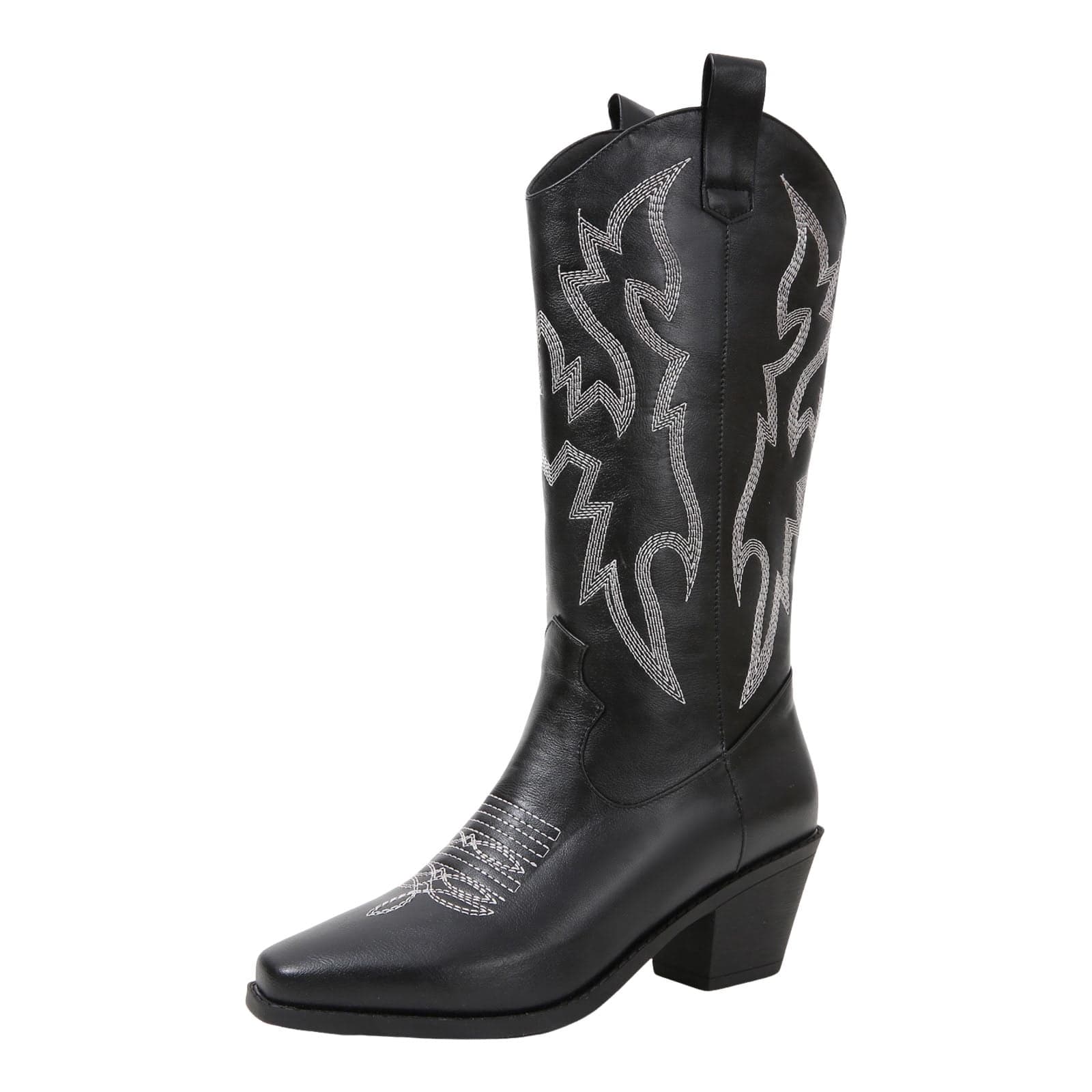 Women's Pointed Toe Western Black  Size 7  Boot