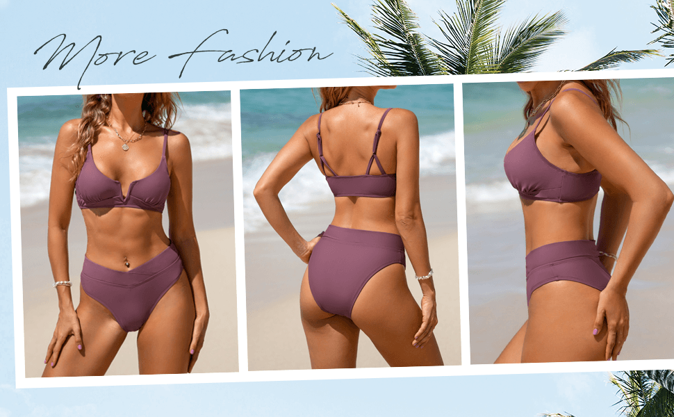 Cupshe Dreamy Gardens Wire Sweetheart High Waist Bikini New Size XL Top, XL