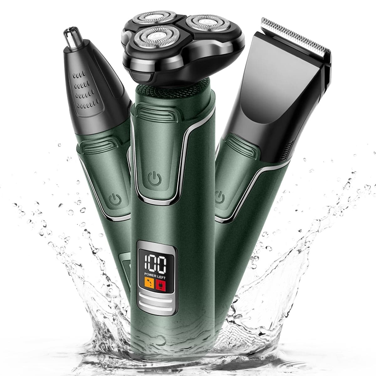 Men's Electric Head Shaver Hair and Beard Trimmer Grooming Kit,Facial Hair