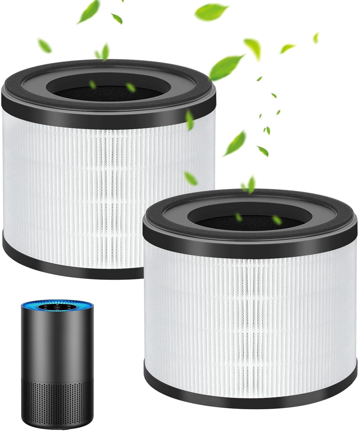Smart Air Purifier，Hepa Filtration，Black
