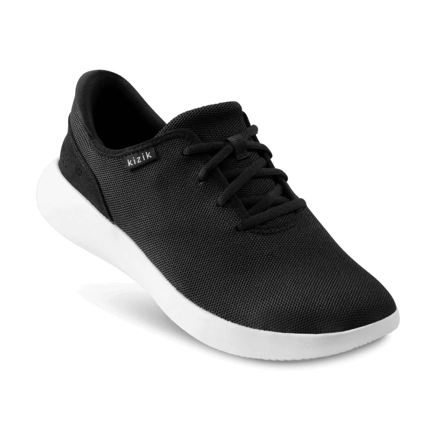 Madrid Eco-Knit Black/White Slip-On Hands Free Casual Shoes     SIZE:M 6 -7.5