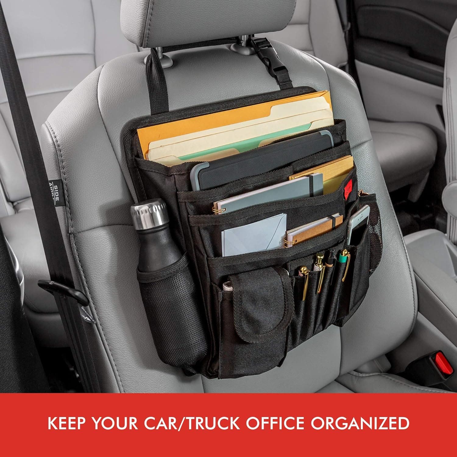 Car Organizer for Front Seat or Car Seat, Ultra-Durable, -Size-Fits-All Car S...