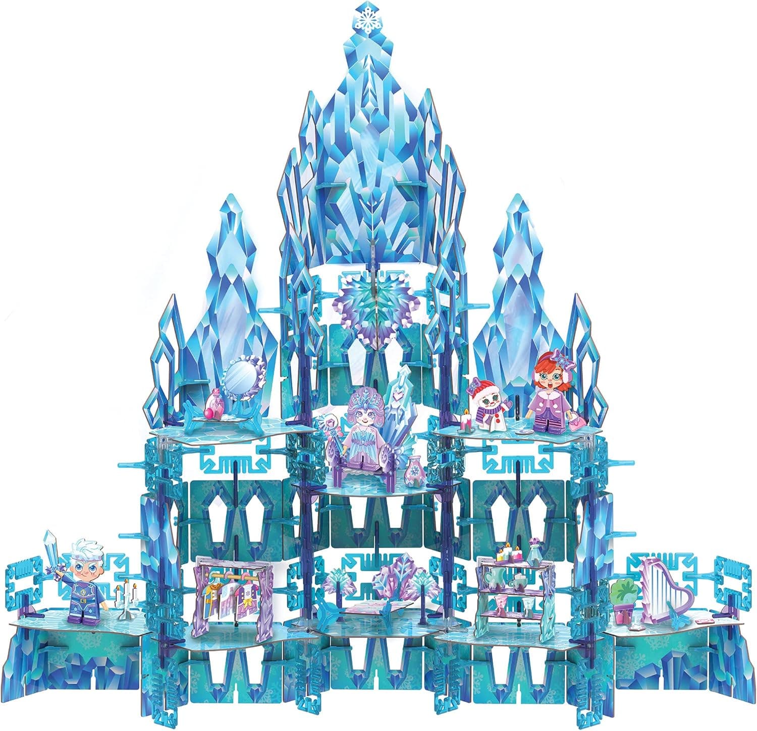 Pinxies Enchanted Magical Ice Castle 3D Puzzle Building PlaySet