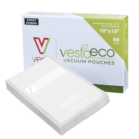 50 count 10 x 13 inch VestaEco Chamber Machine Vacuum Pouches