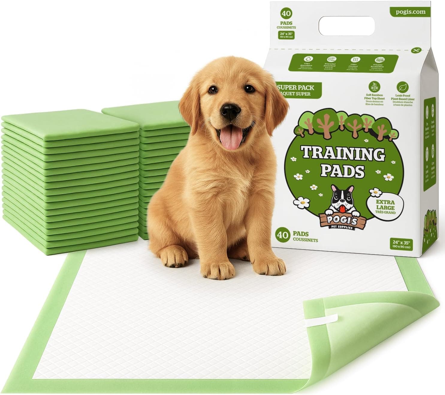 Earth Friendly Training Pads, Extra Large, 40 Pads