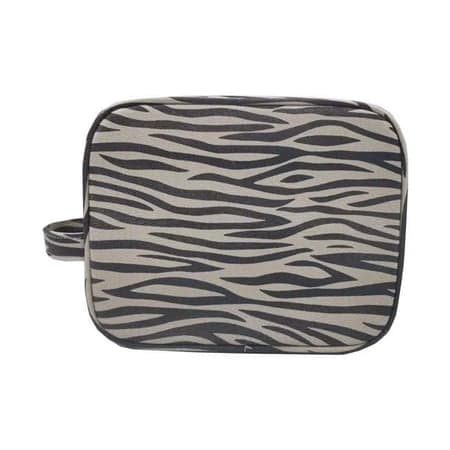 Daisy Rose Cosmetic Toiletry Bag PU Vegan Leather Travel Bag for Women - Grey Ze