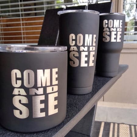 The Chosen "Come and See" Stainless Steel 16oz Tumbler Mug w/ Lid