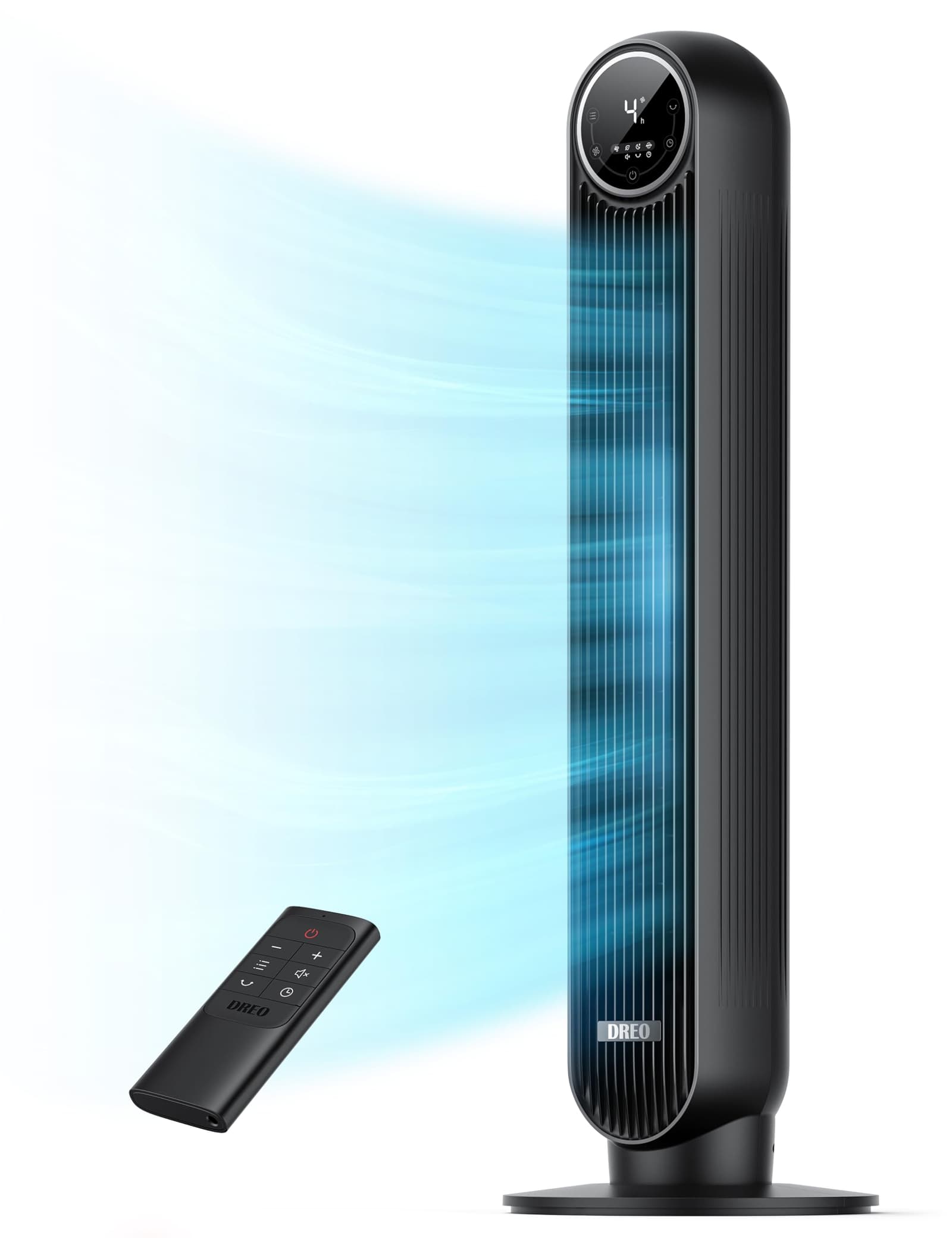 used- Oscillating Tower Fan Velocity Quiet Cooling 4 Speeds Timer Remote Control