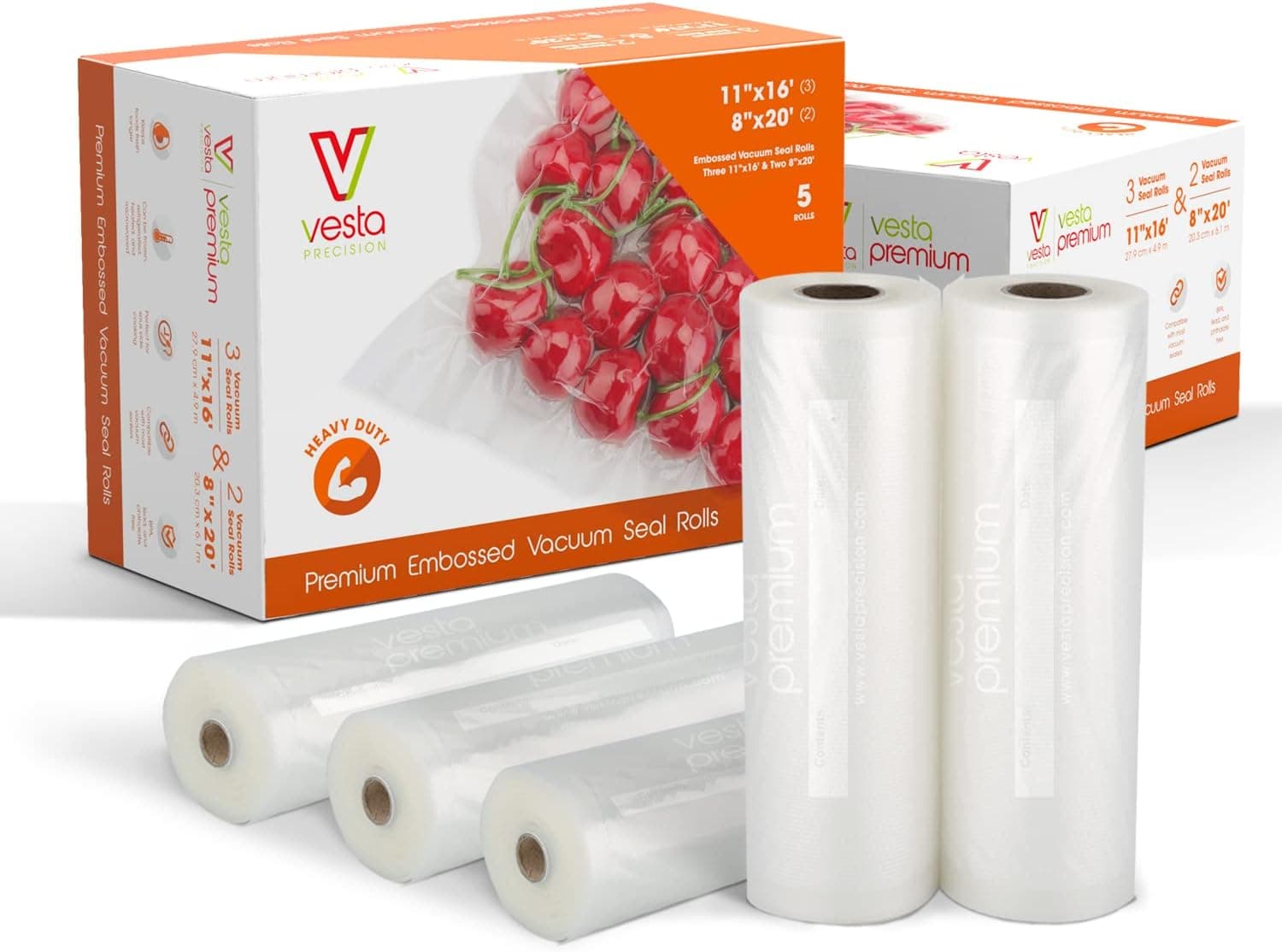 15bags 11*16’’ Vesta Precision Vacuum Bags for Food with Zipper and Valve