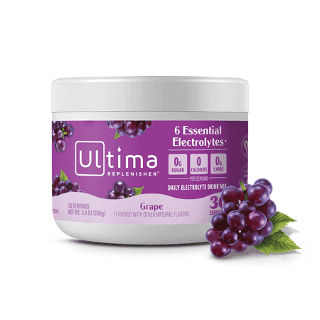 Replenisher Electrolyte Hydration Powder, Grape, 30 Serving Canister