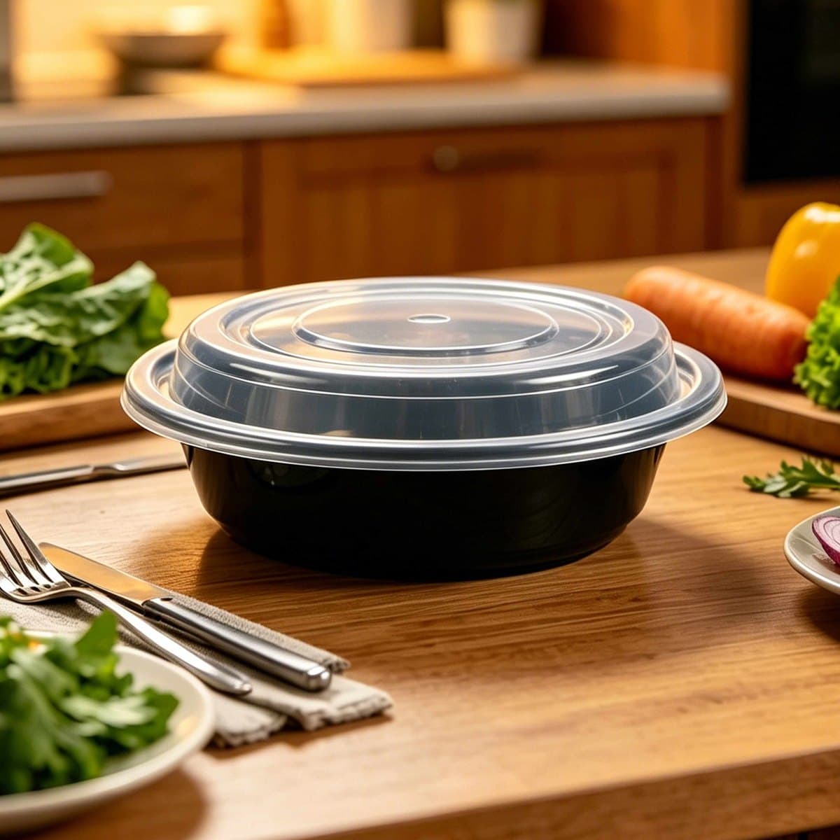 16oz Round Microwave Container Container with Lid