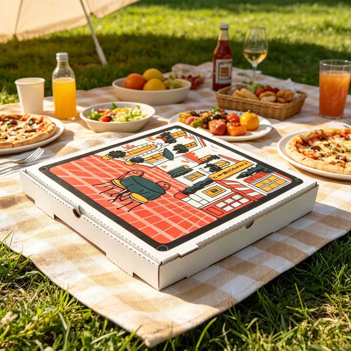 16"x16"x1.65" Print Pizza box