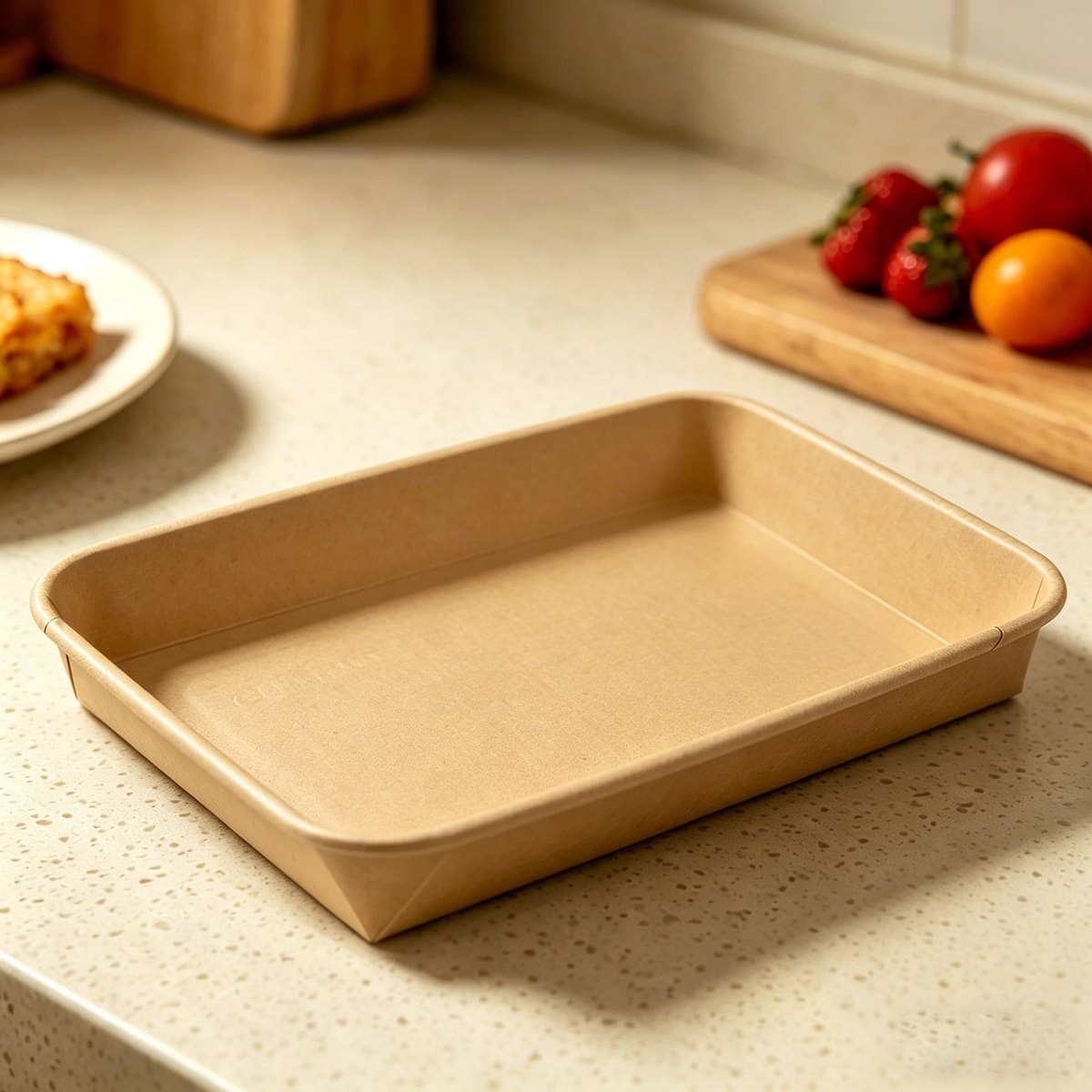 7.26 x 5.10 x 0.96 Kraft Paper Tray