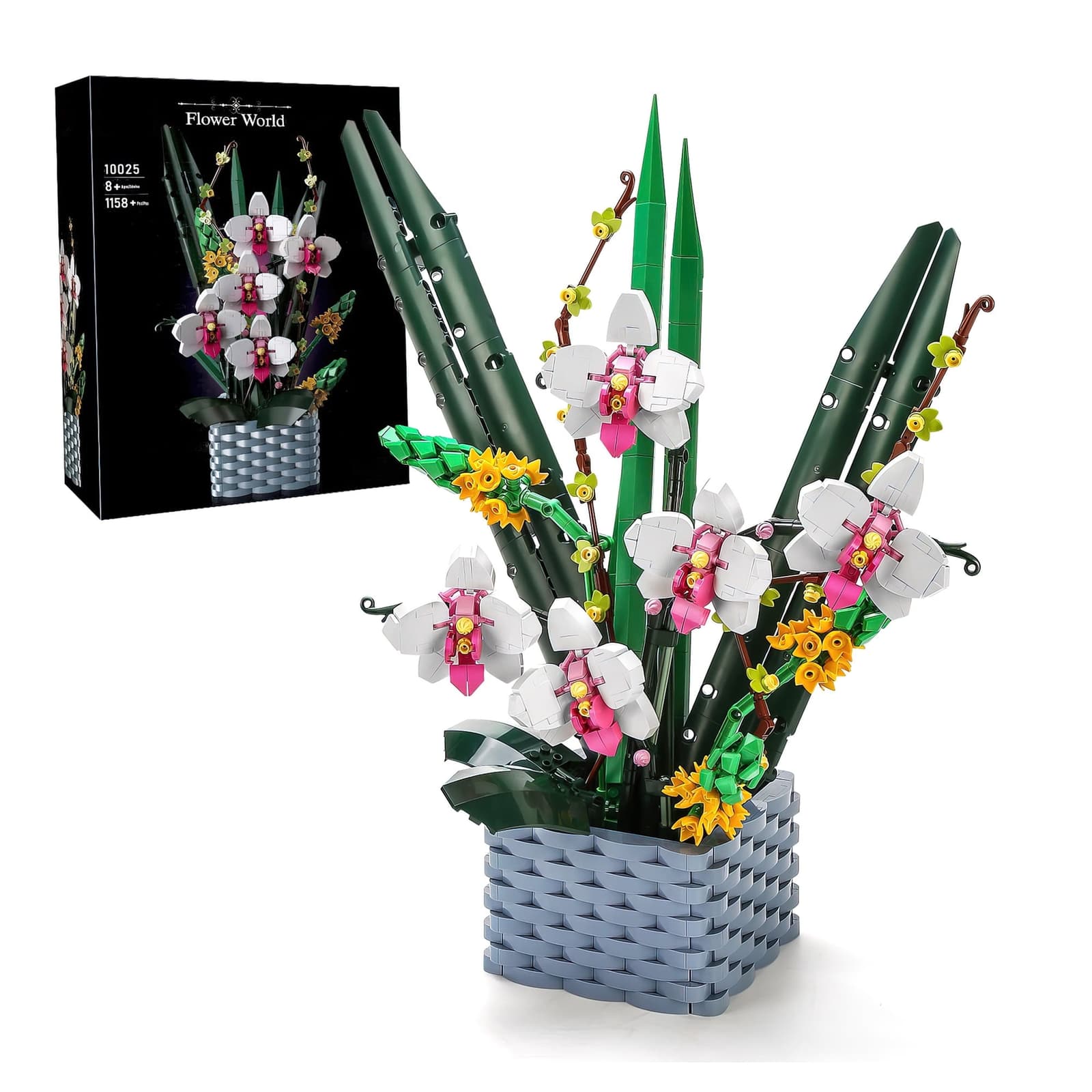 QI ZHI LE Orchid Flower building block set, 588 pcs, ages 14+ Instruction book