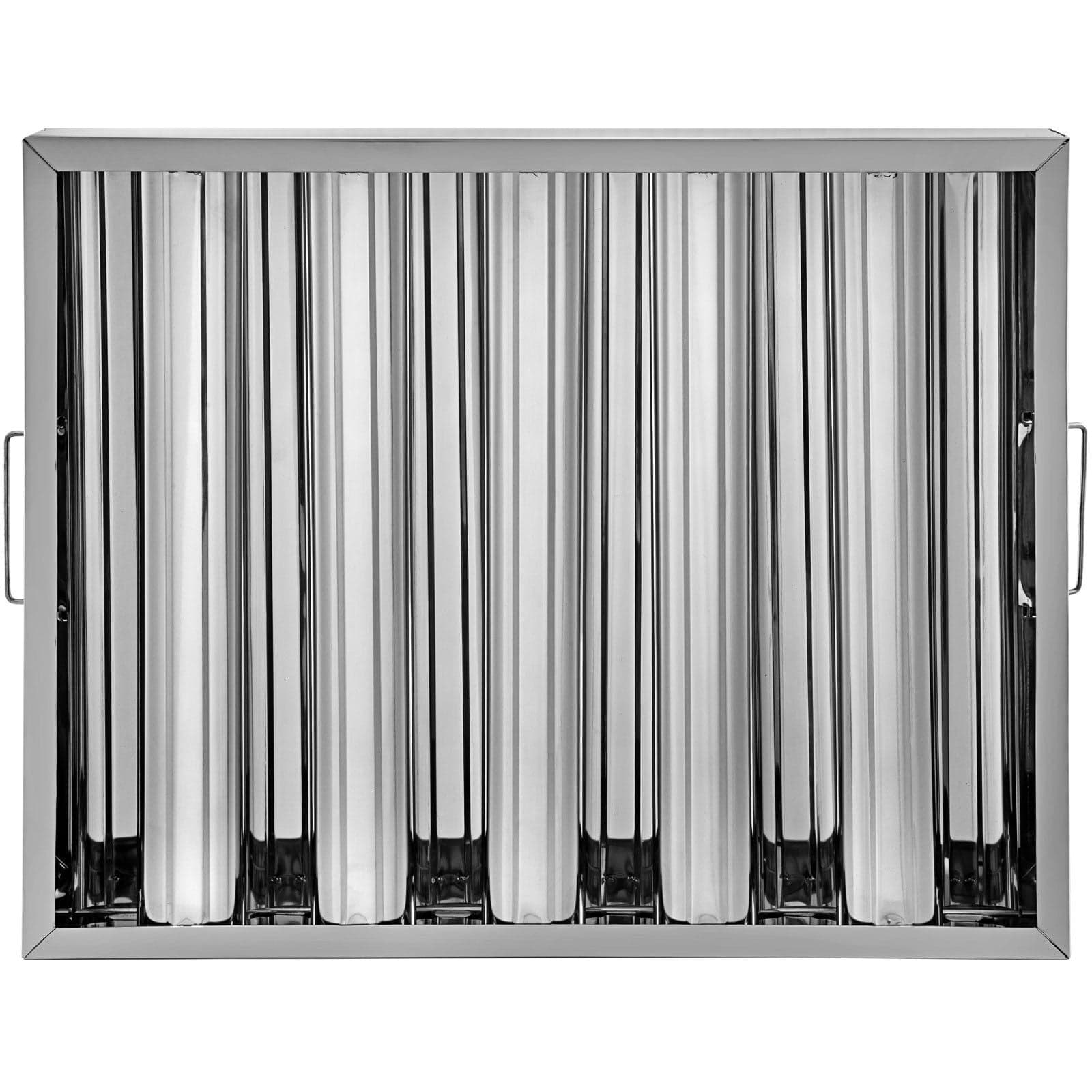 Pack of 6 Hood Filters 19.5W x 15.5H Inch, 430 Stainless Steel 5 Grooves