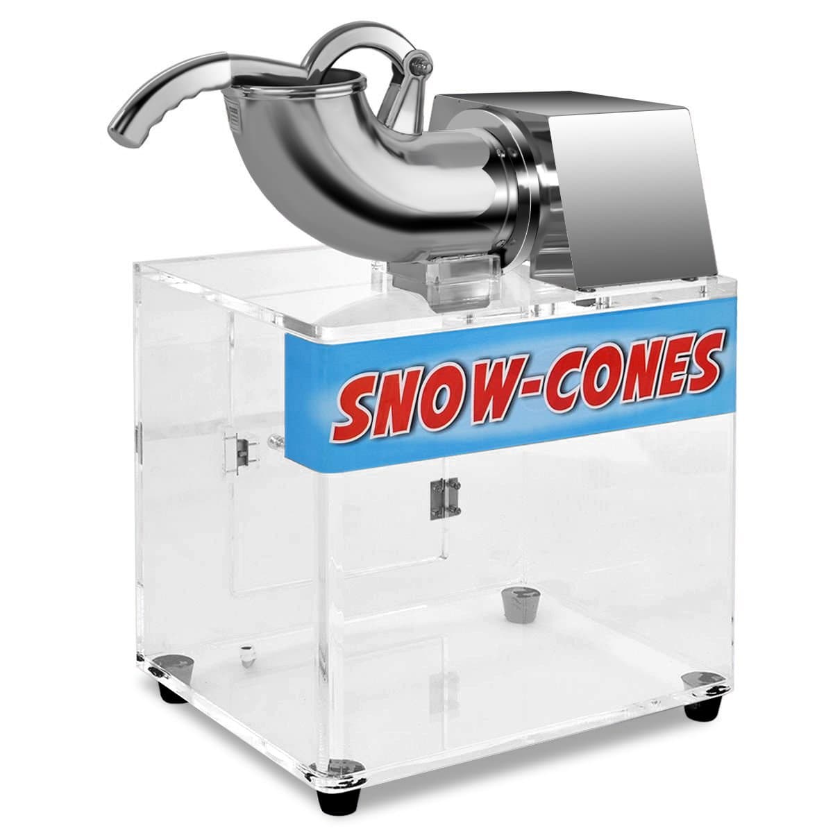 Commercial Electric Ice Shaver 440lbs/h, Snow Cone Machine with Dual Blades, Sta
