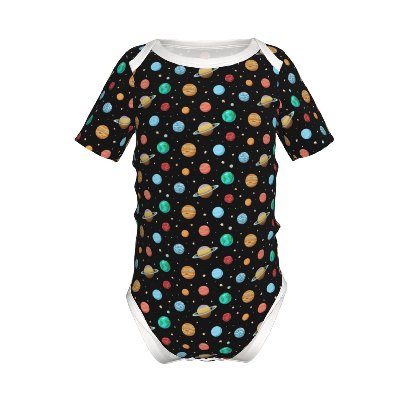 Planets Print Baby Bodysuit – Size M, 95% Cotton 5% Spande