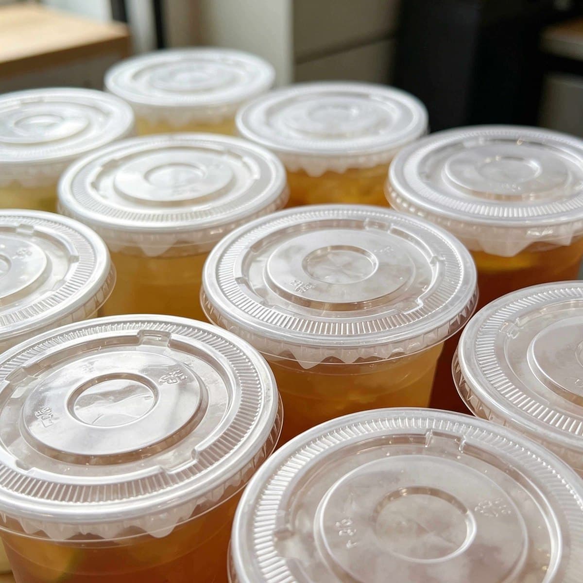 PET Flat Lid for 78mm PET Cold Cup without Hole