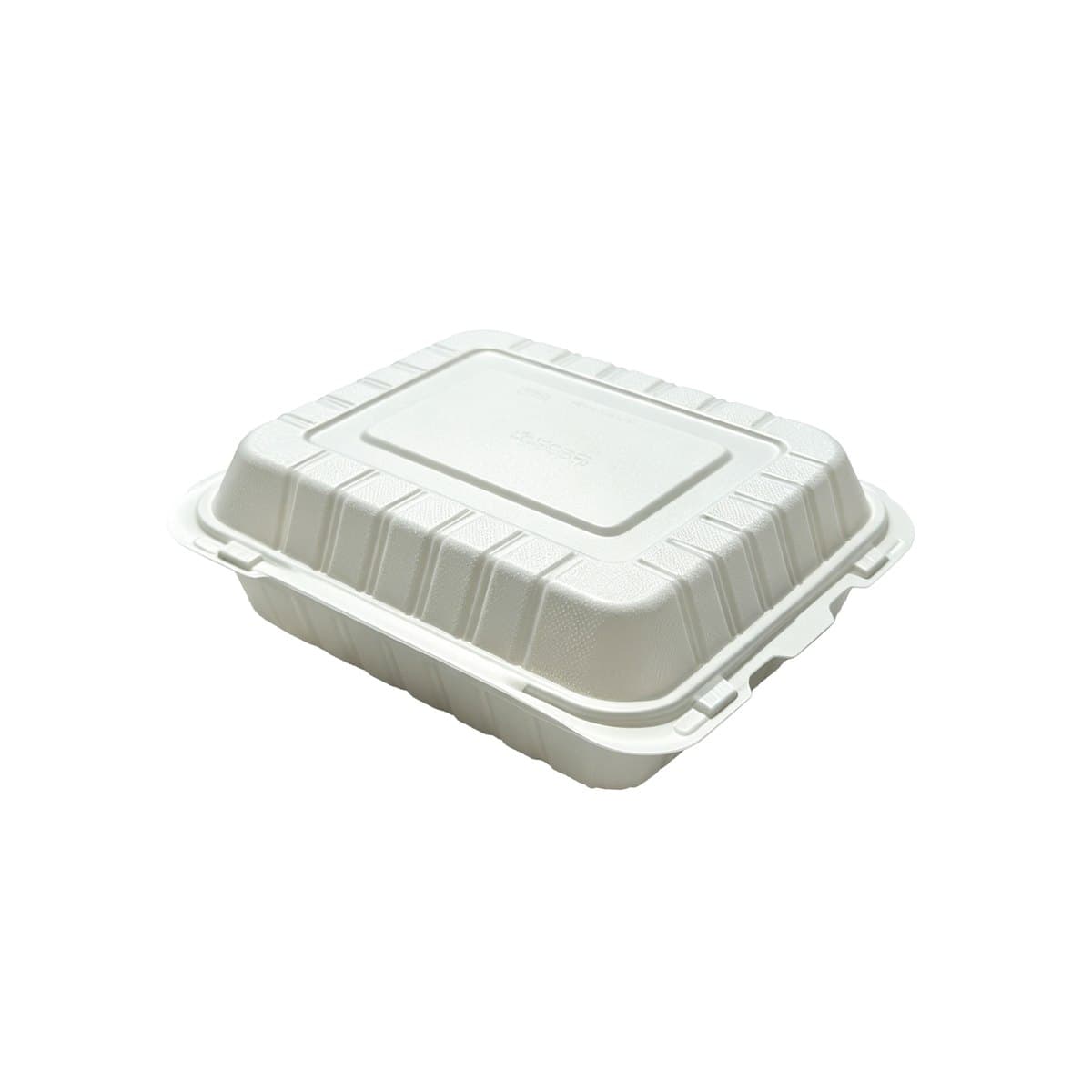 8"/9" White MFPP 3-compartment clamshell thumbnail 3