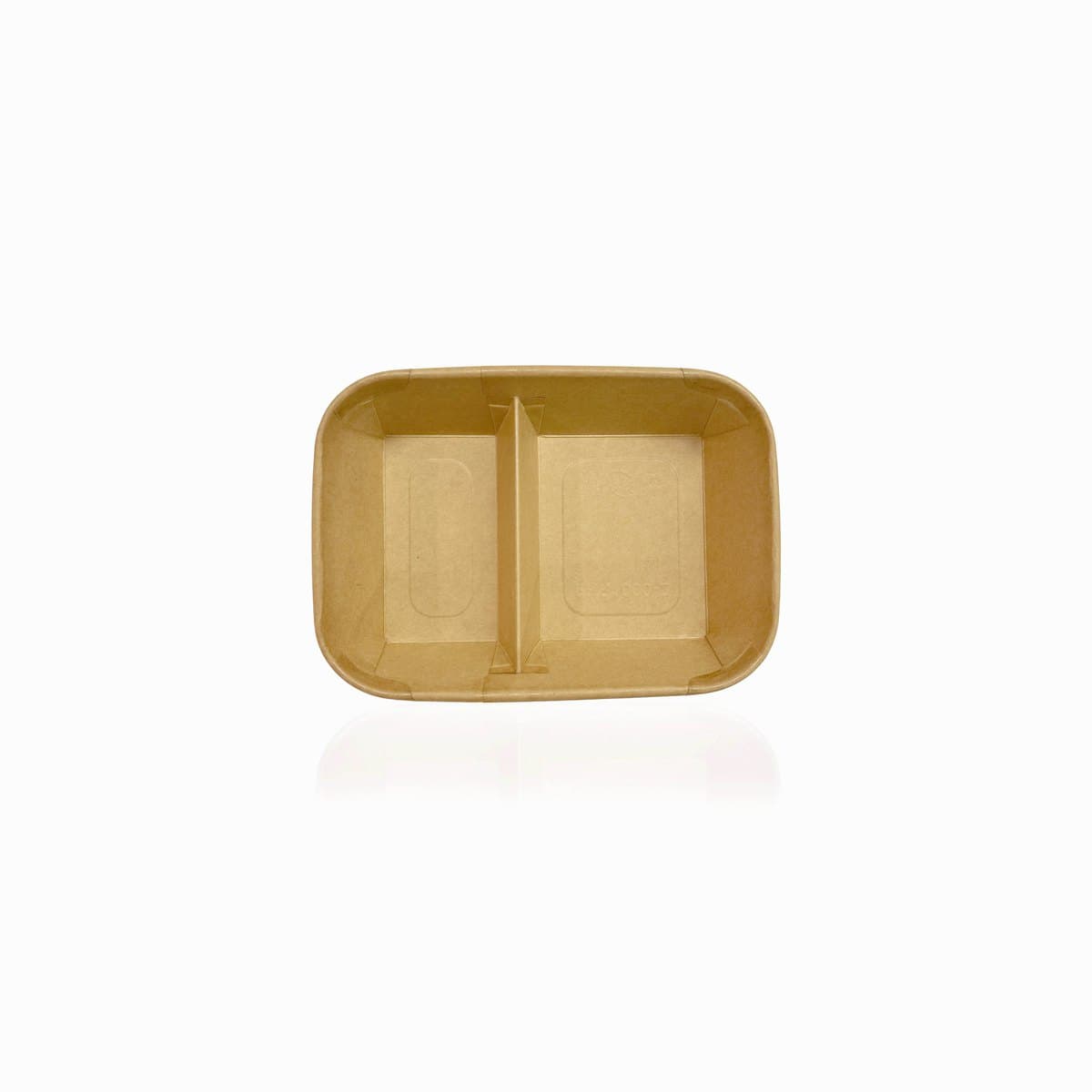 Kraft rectangle paperboard container 32oz, 2-CMPT, divided 1/3 - 2/3 thumbnail 2