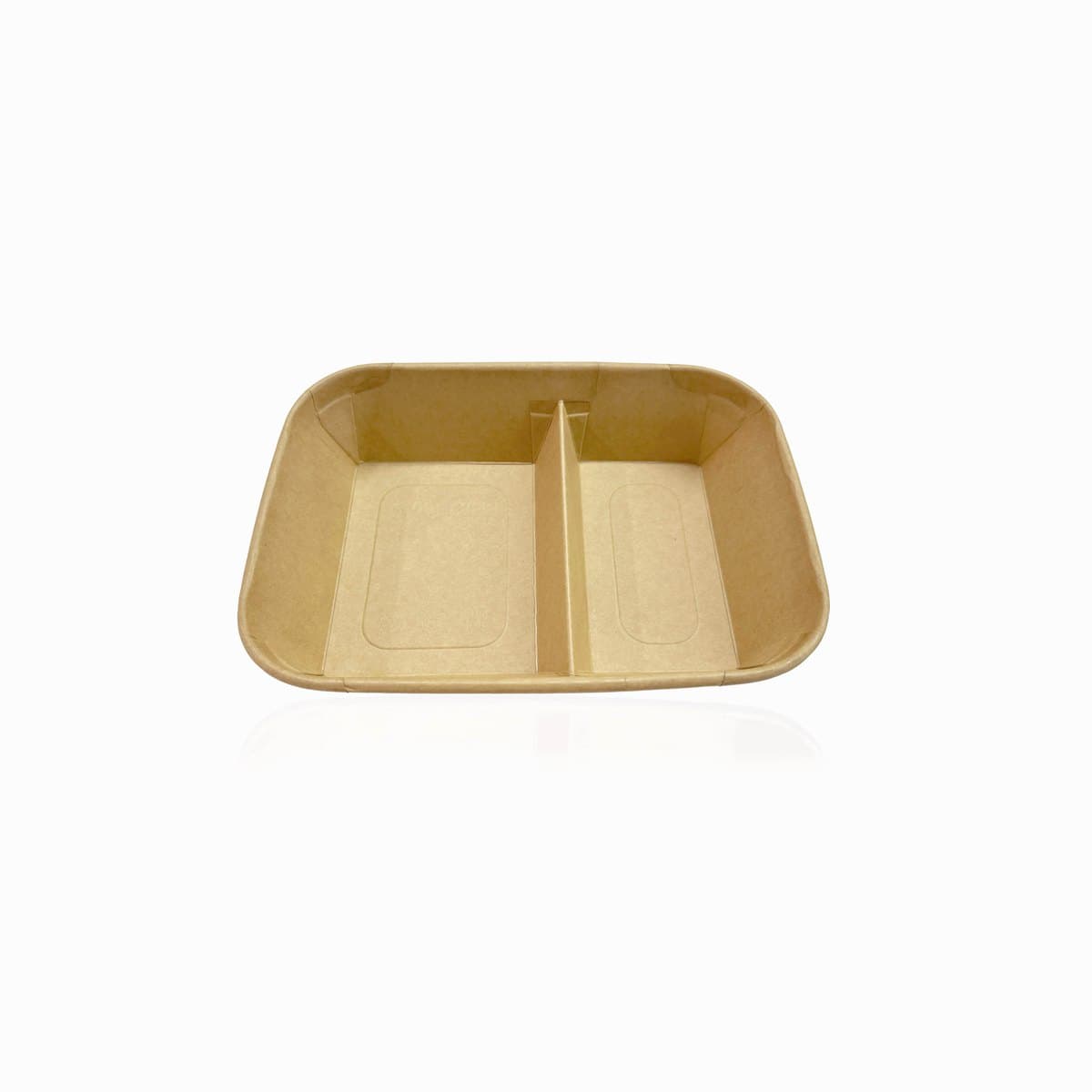 Kraft rectangle paperboard container 32oz, 2-CMPT, divided 1/3 - 2/3 thumbnail 3