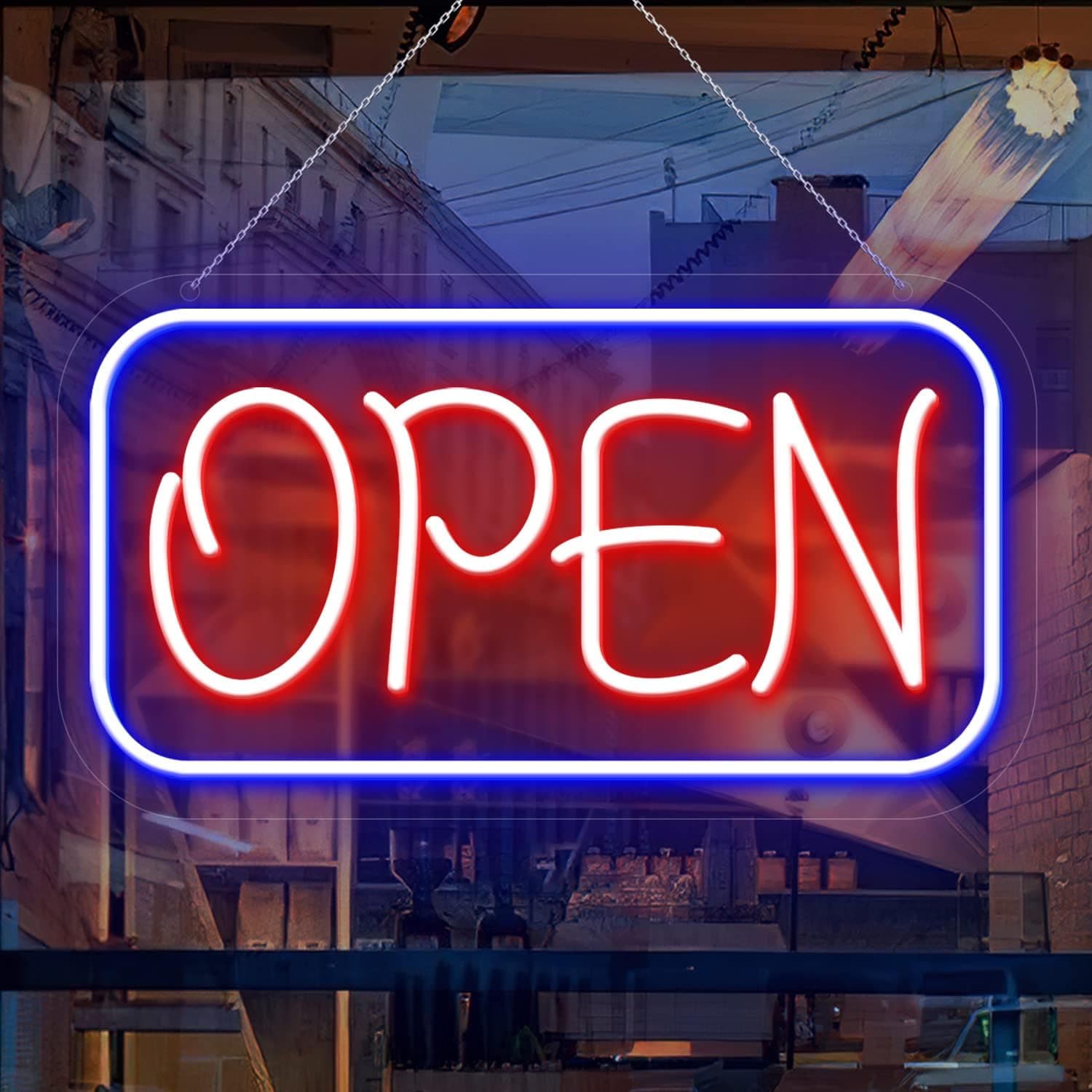 LED Open Sign for Business, LED Neon Signs for Shop Windows and Doors of Shop