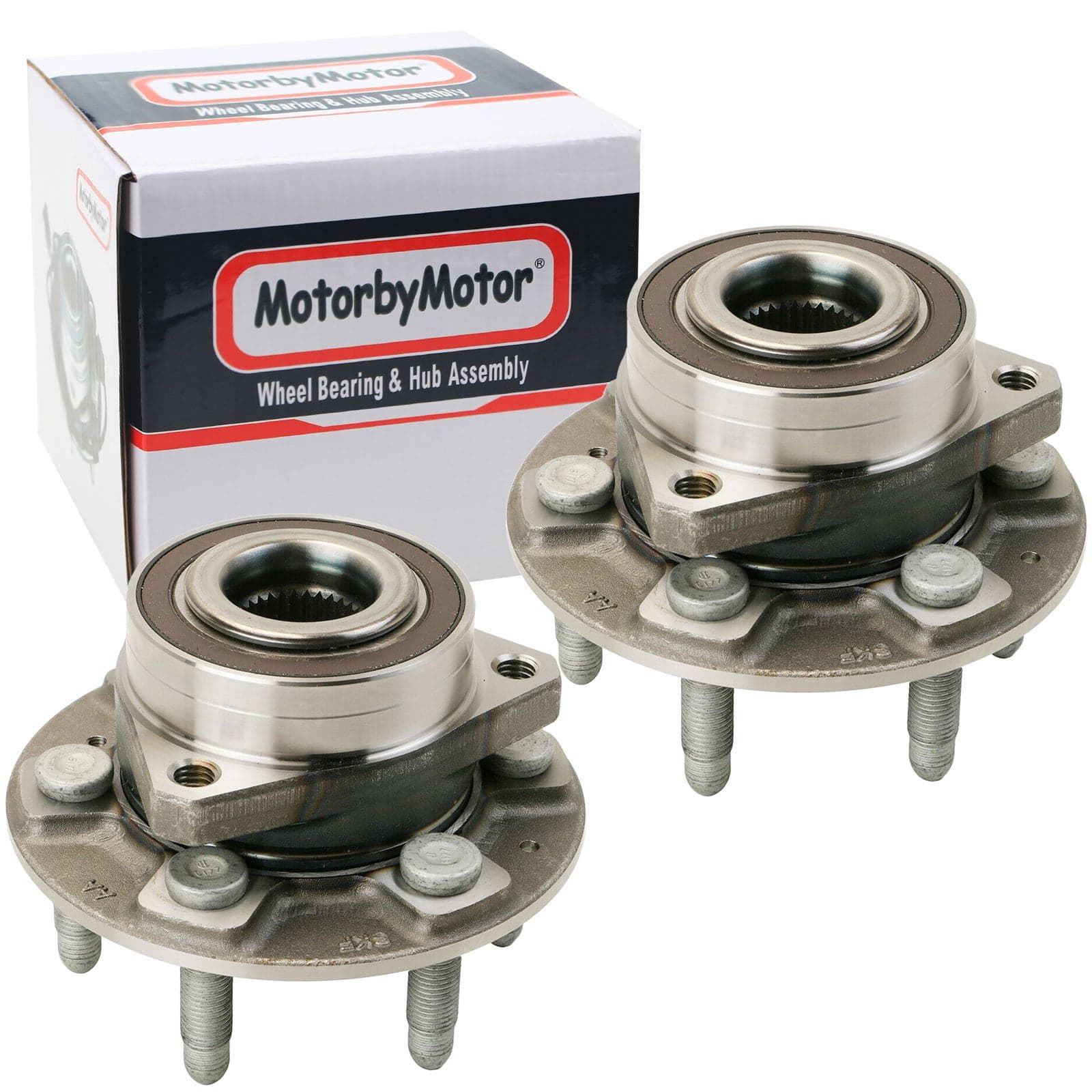 MotorbyMotor 512593 Front Rear Wheel Bearing and Hub Assembly