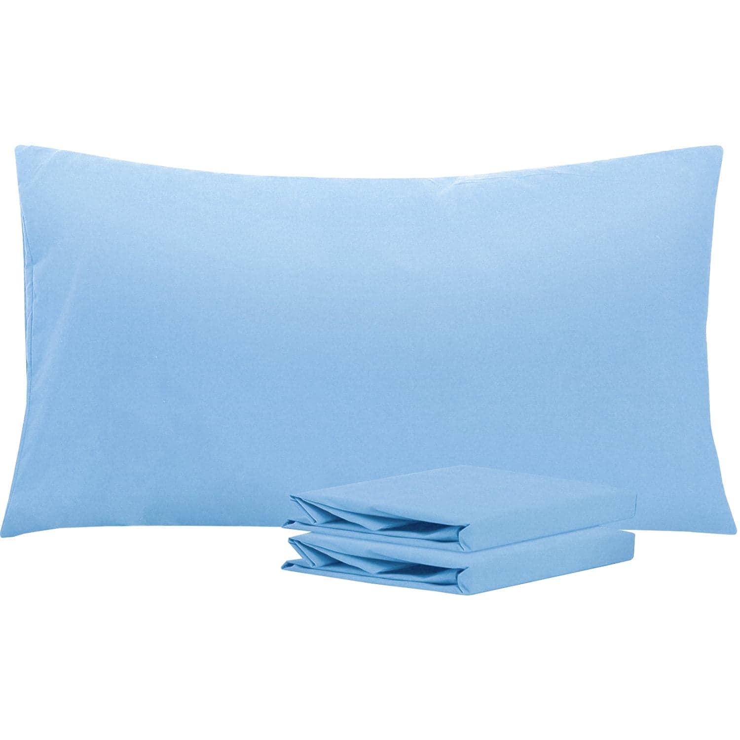 Sky Blue King Pillowcases, 2-Pack, Luxe Silky Soft, 20” x 37”