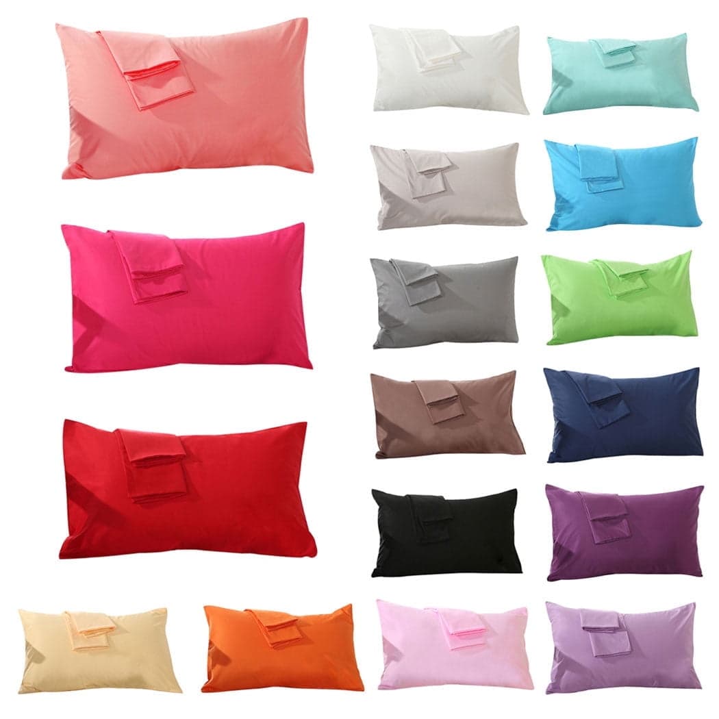 2 Pillowcases Color: Stone  Standard Size：20”x 27“