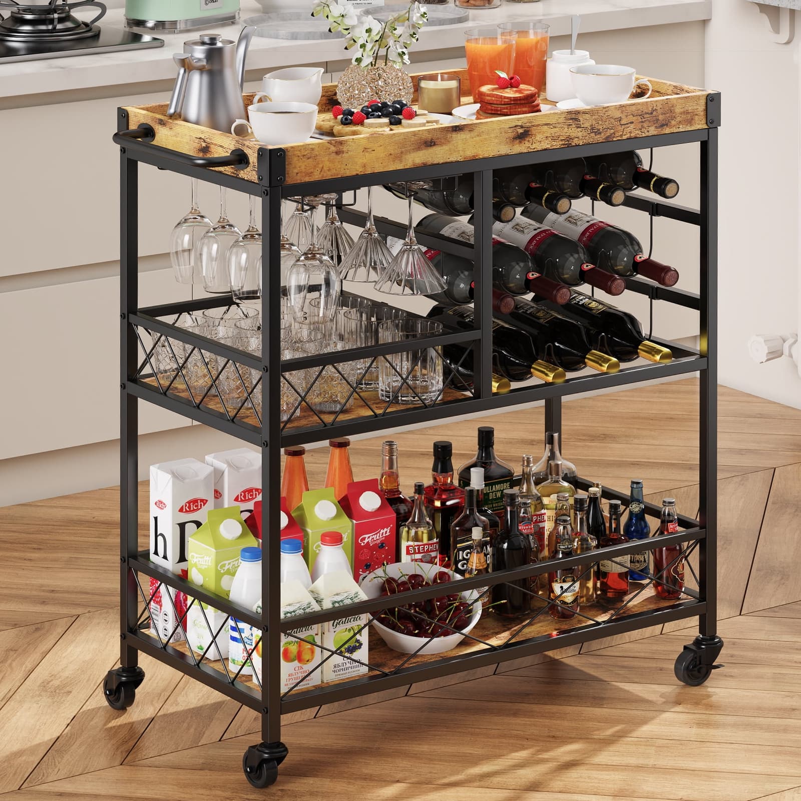 Home Bar & Serving Cart