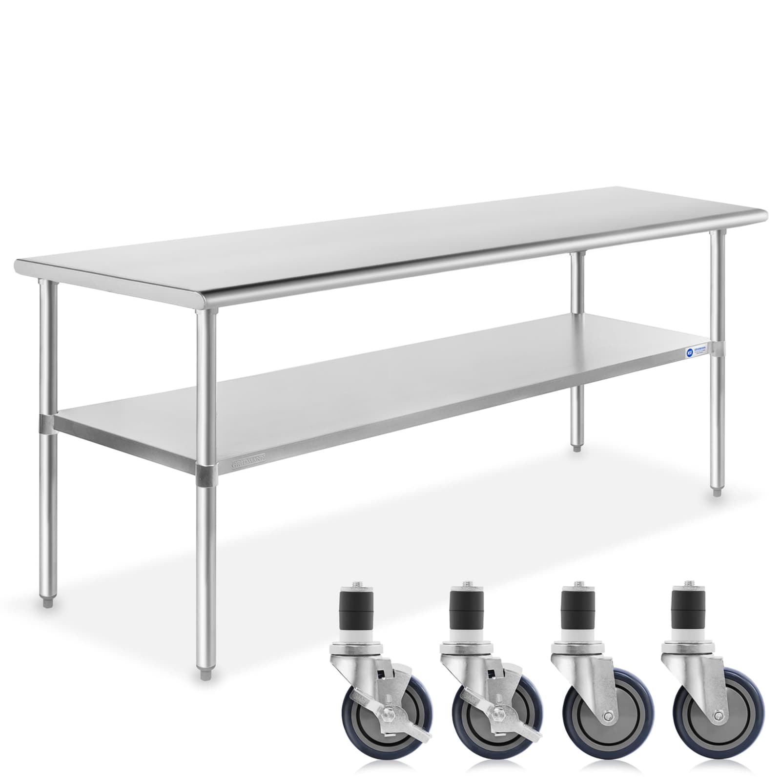 Stainless Steel Work Table with Casters | Work Station