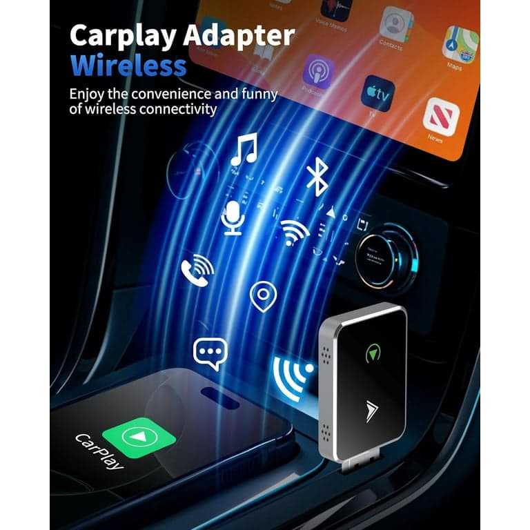 Wireless CarPlay Adapter, 2025 Upgraded Plug  for iOS 10+
