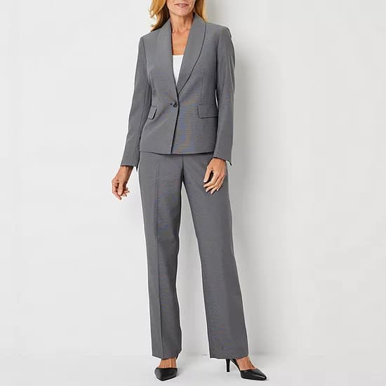 Le Suit Straight Leg Womens 2-pc. Pant Suit Size L