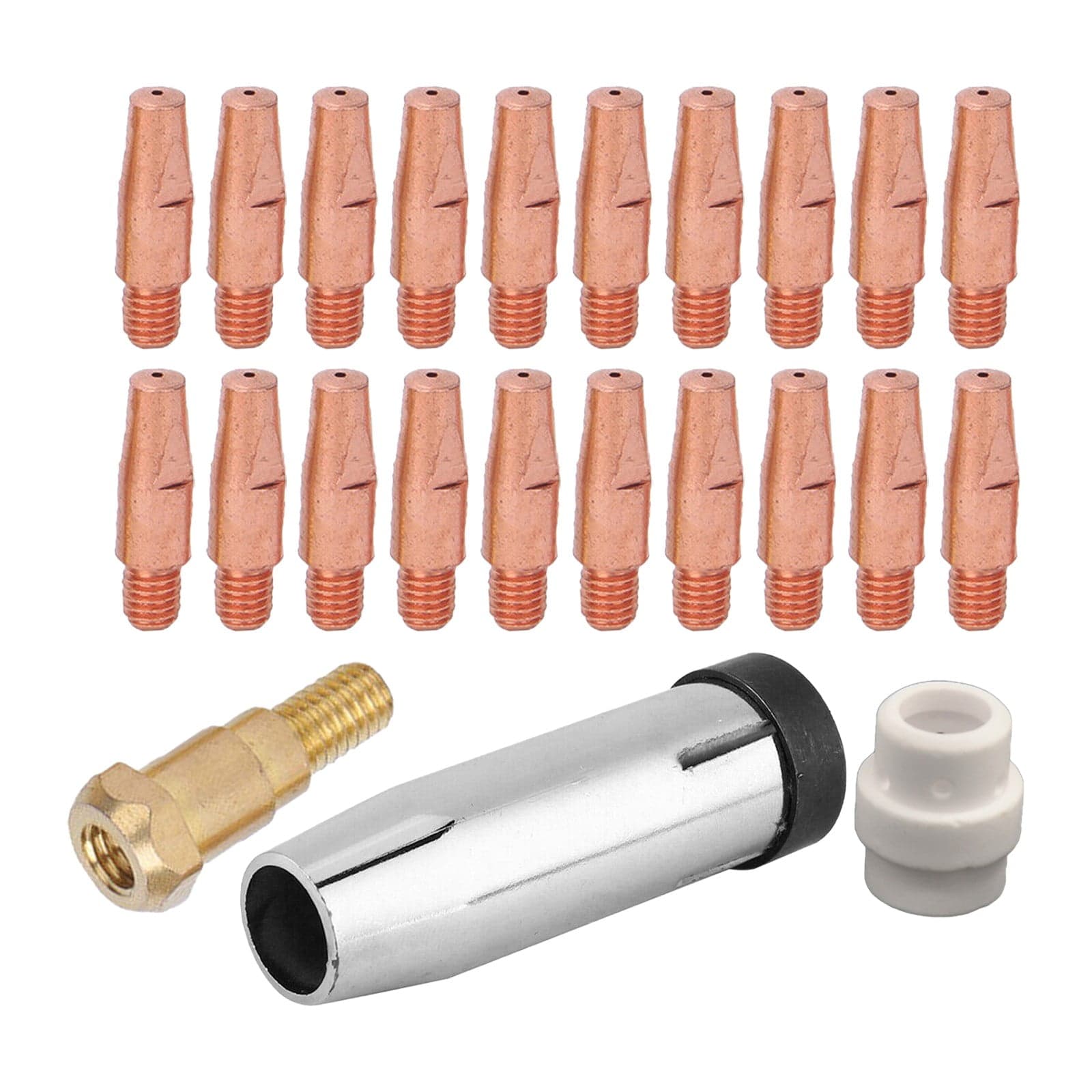 50pcs Binzel MB 24KD MIG Welding Consumables Tip 0.9mm Nozzle