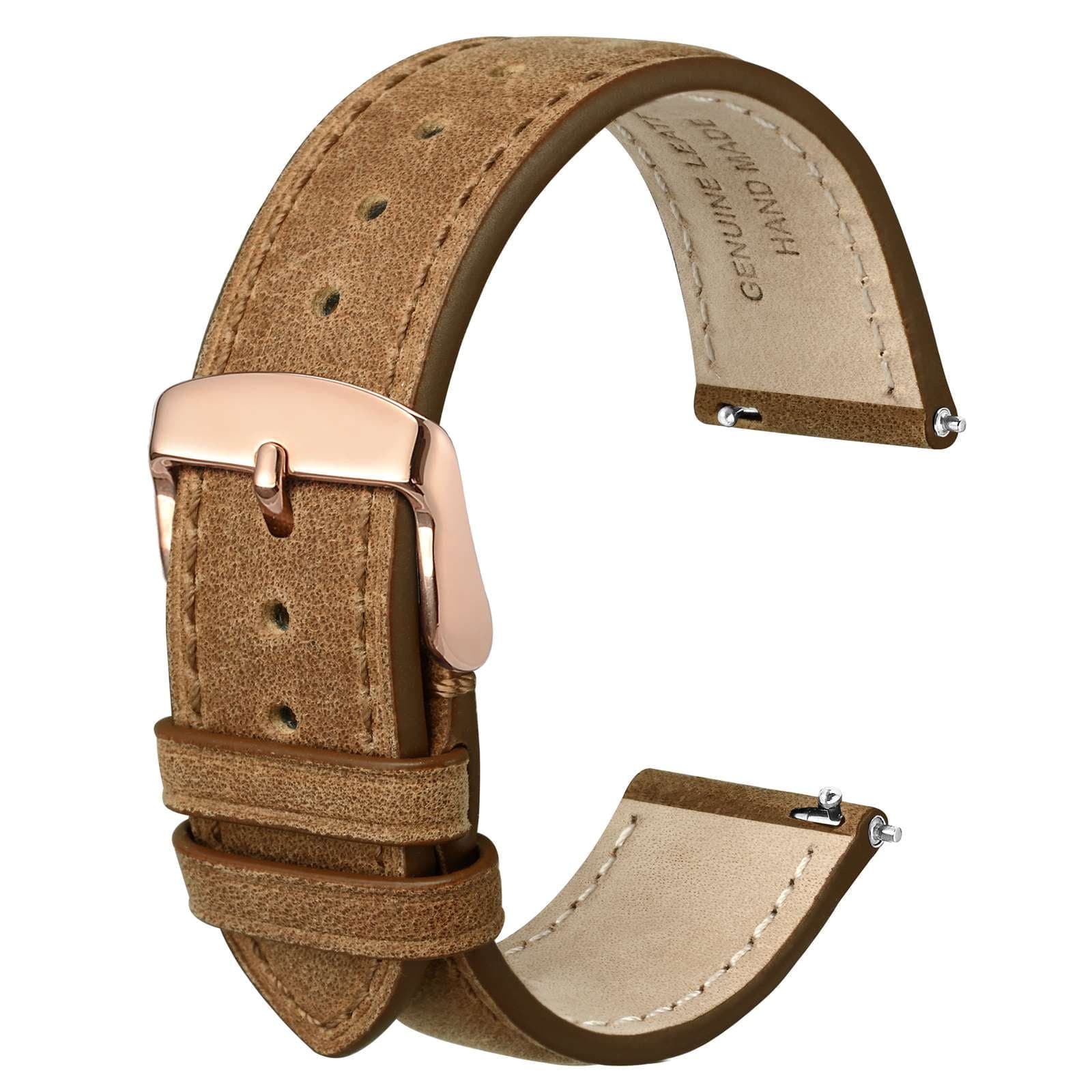 Watch Band Mahogany Brown/Rose Gold