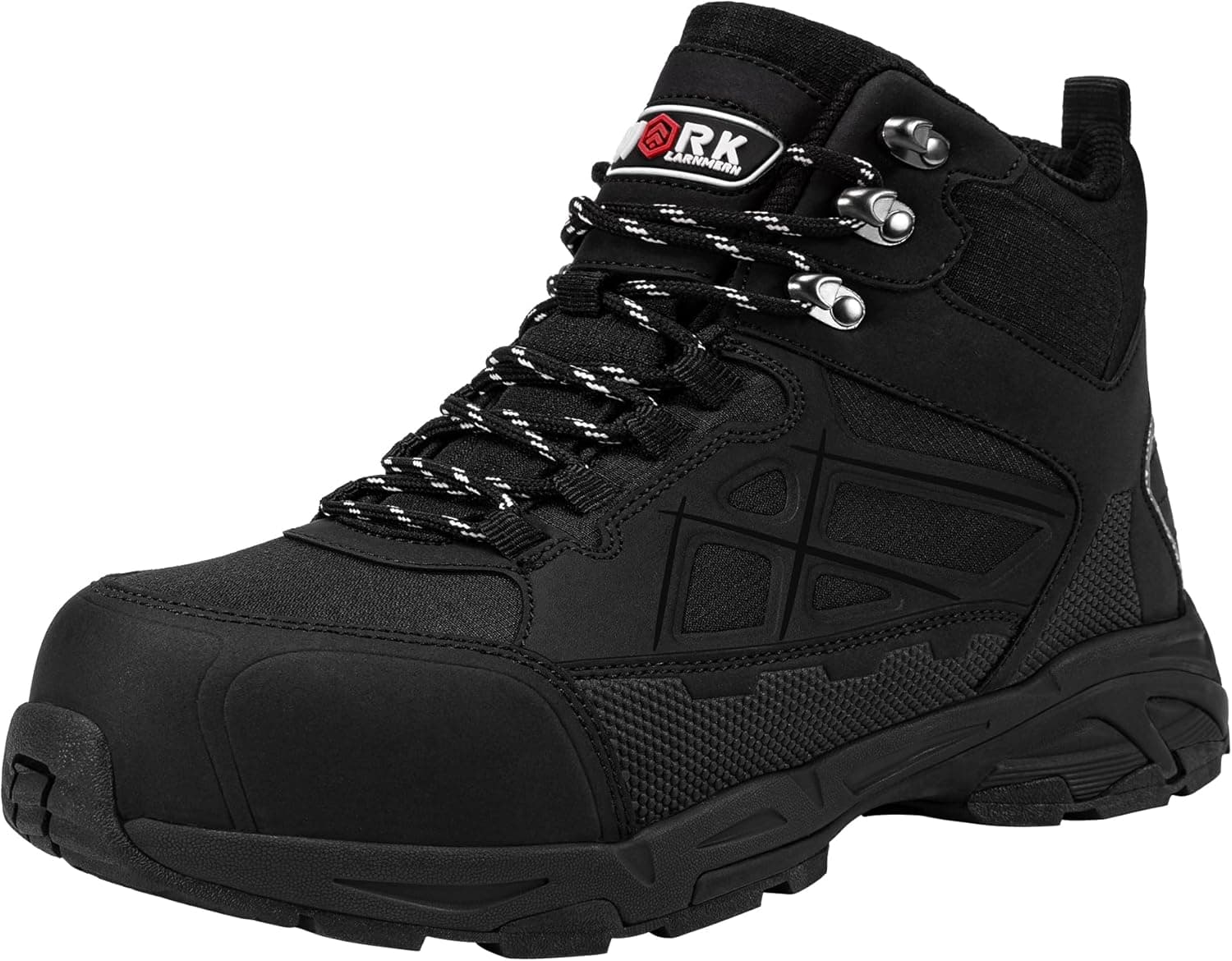 LARNMERN Lightweight Steel Toe Boots For men’s SIZE 43 Safety Hiking Work Boots