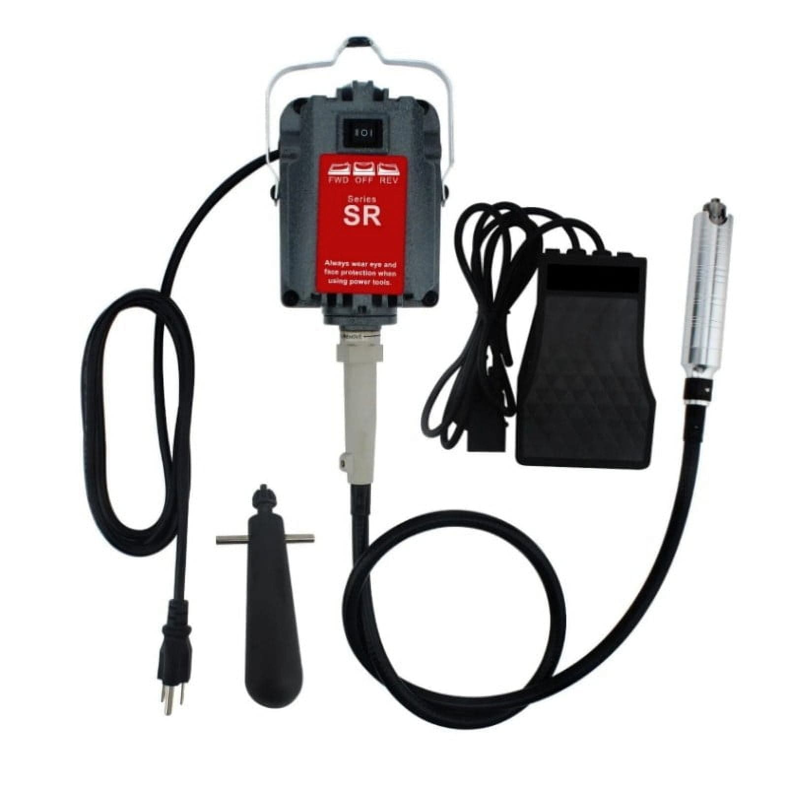 S-R Hanging Flex Shaft Corded Grinder 230-Watt Stepless with Foot Pedal Rotary