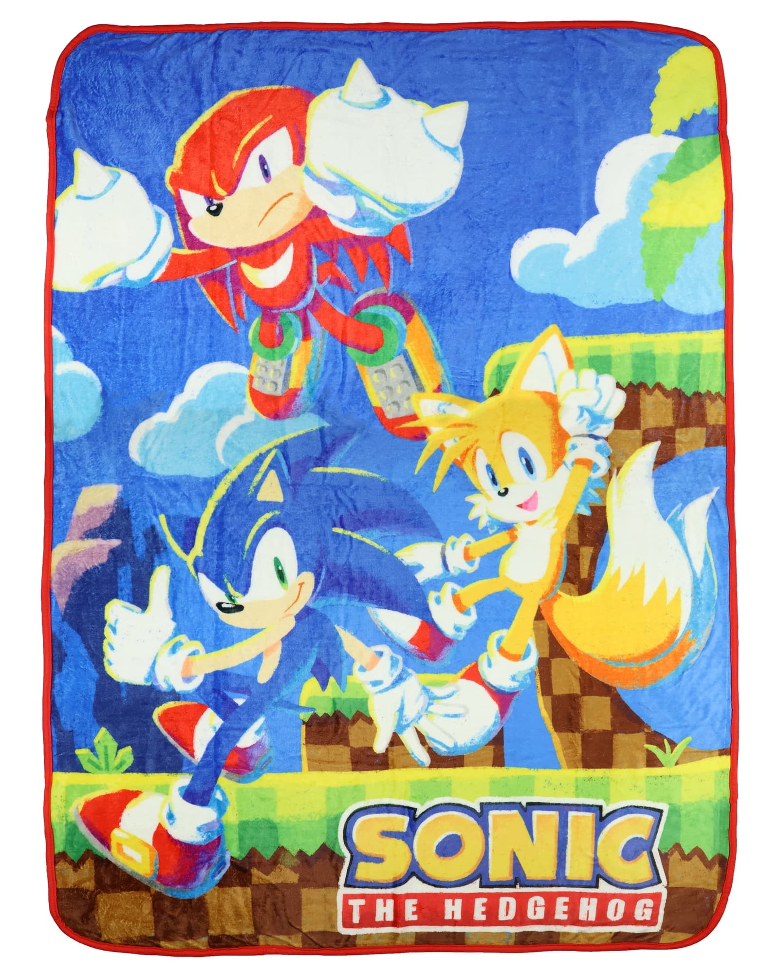 Sonic The Hedgehog Blanket Fleece Throw 45" X 60" NEW